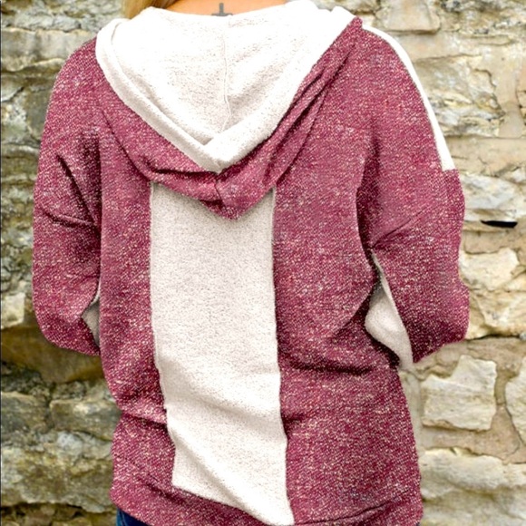 🌵Aztec/Tribal Print Color Block Hooded Sweatshirt Kangaroo Pocket - Picture 4 of 16